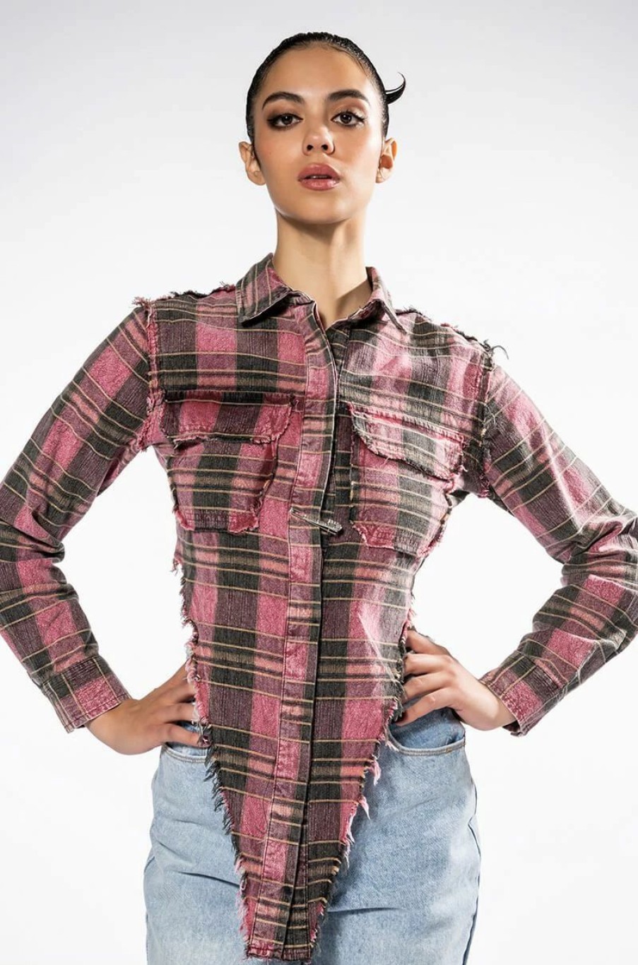 Long Sleeve Tops * | Cool Again Flannel Blouse Multi