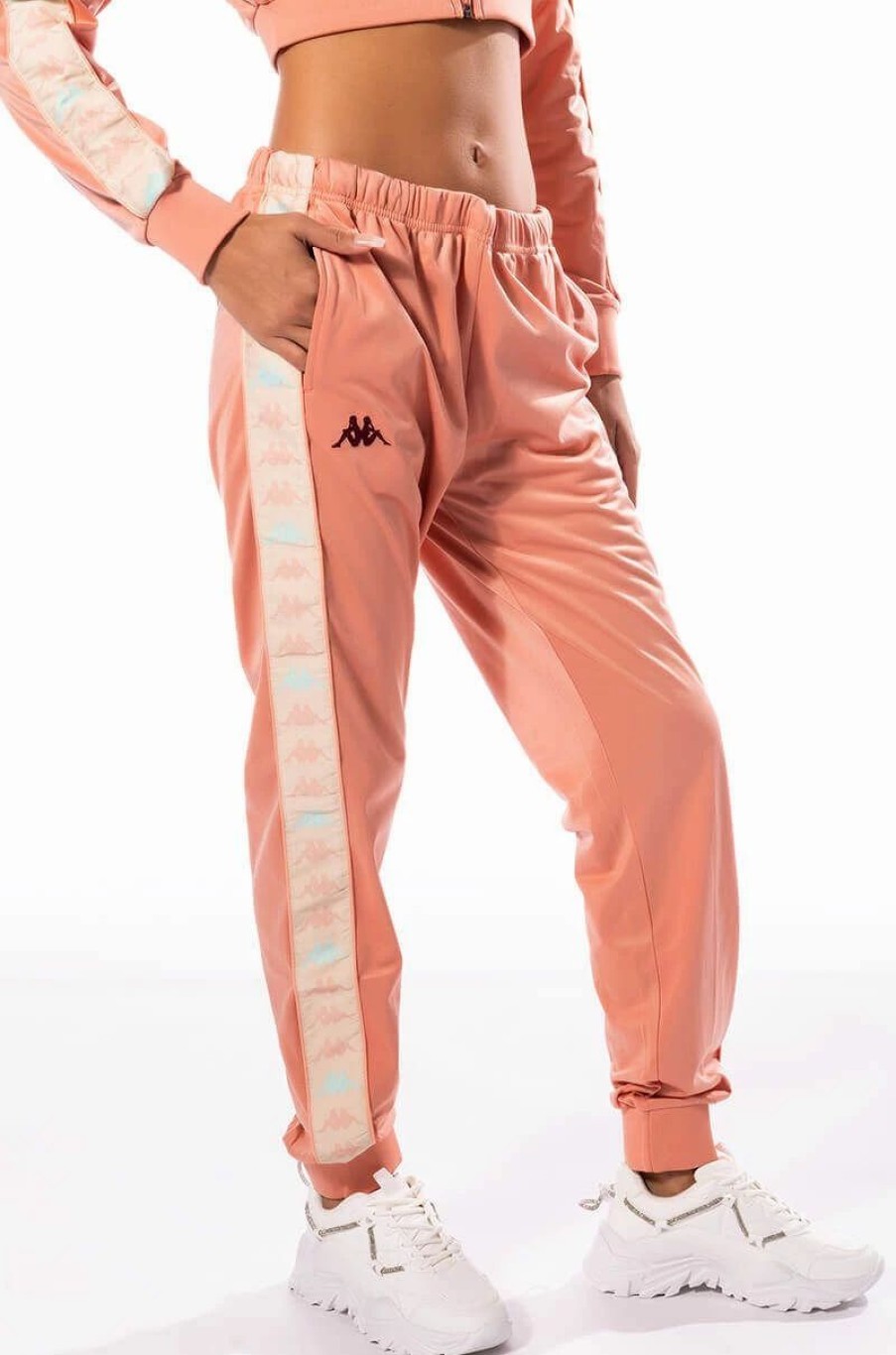 Two Piece Sets * | Kappa Side Trim Jogger Pink Multi