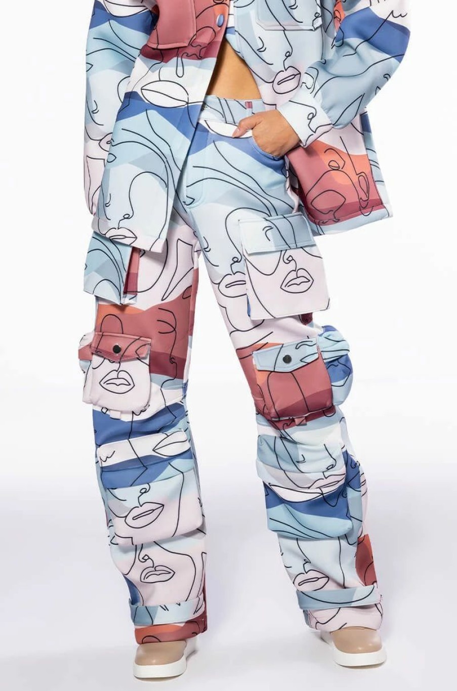 Two Piece Sets * | Printed Cargo Joggers Multi