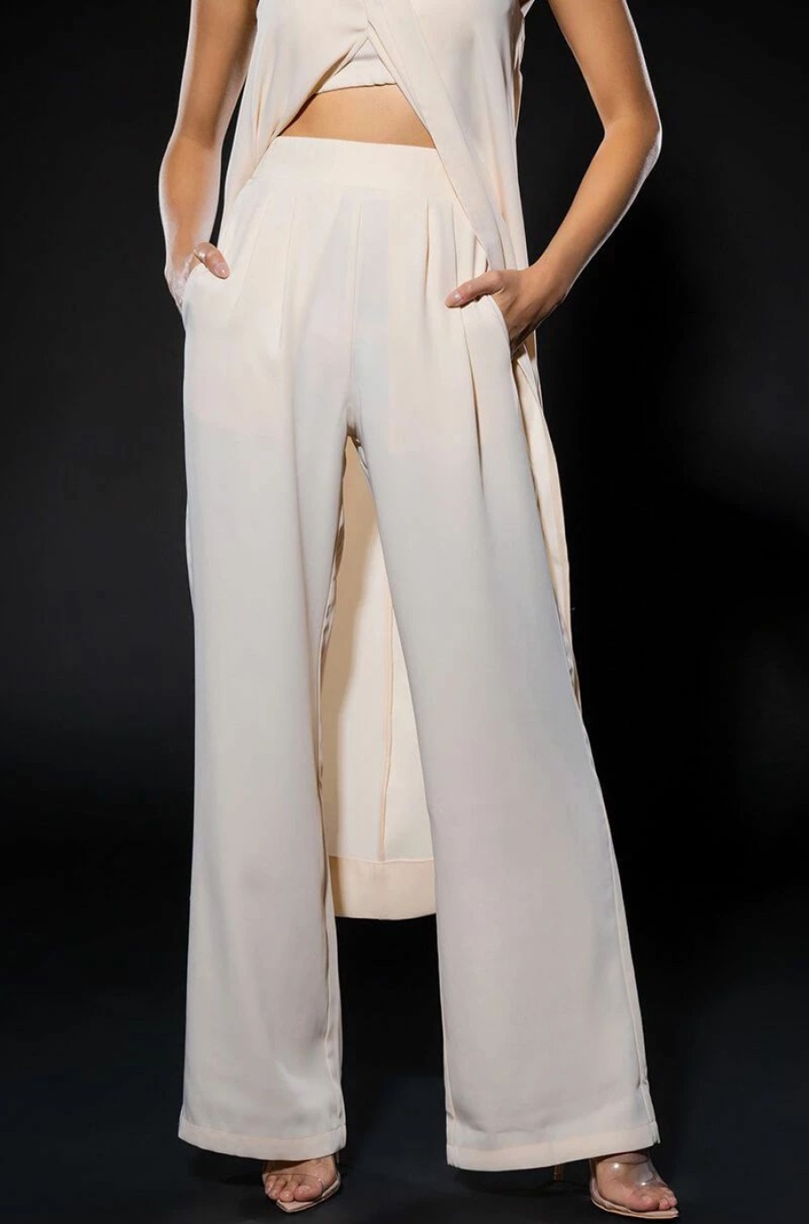 Two Piece Sets * | Amelia Palazzo Pant Ivory