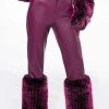 Two Piece Sets * | Giulia 3D Faux Leather Fur Pants Purple