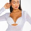 Long Sleeve Tops * | On My Grind Long Sleeve Hooded Rhinestone Two Piece Set White