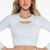 Long Sleeve Tops * | Puma Seamless Train Formknit Long Sleeve Light Blue