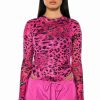 Long Sleeve Tops * | Nature Calling Cheetah Print Long Sleeve Bodysuit Pink Multi