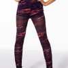 Two Piece Sets * | Something Special Mesh Legging With Ruched Detail Purple Multi