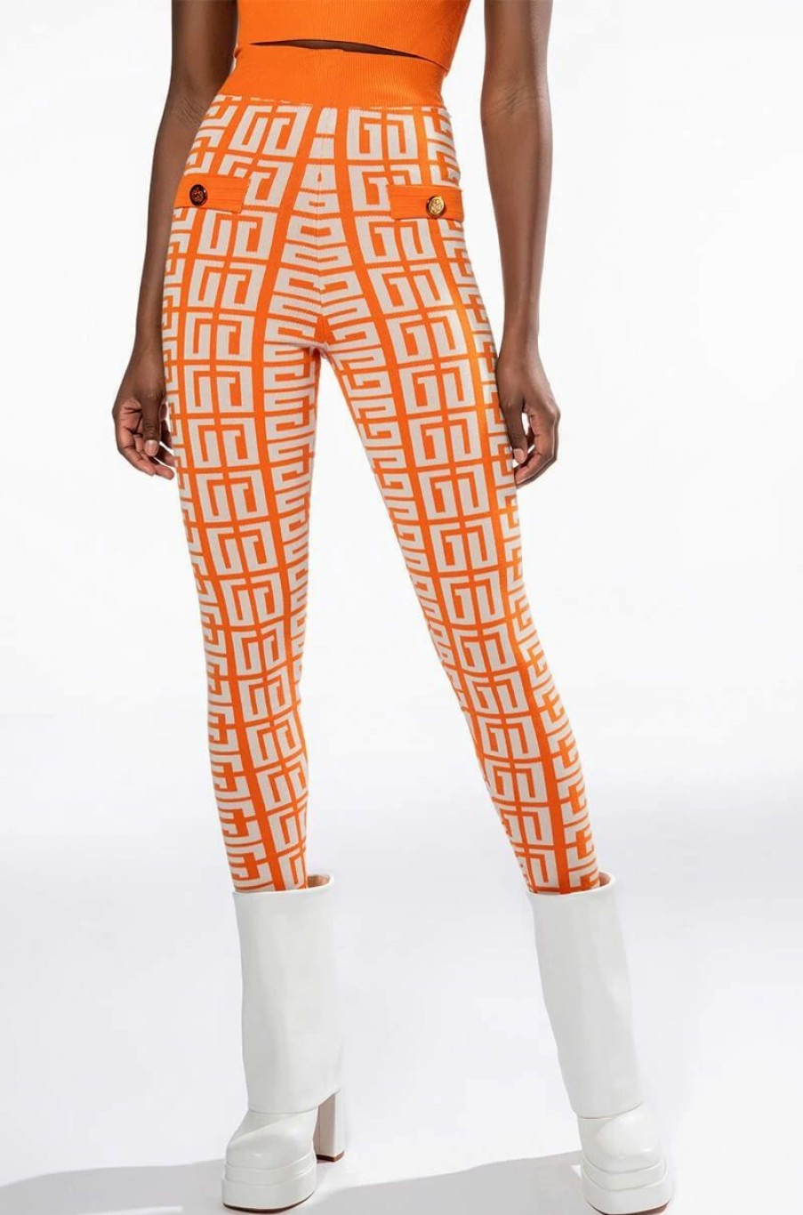 Two Piece Sets * | Ali Sweater Legging Orange Multi