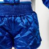 Two Piece Sets * | No Cap Quilted Satin Dolphin Shorts Blue