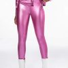 Two Piece Sets * | Daytime Disco Faux Leather Legging Pink