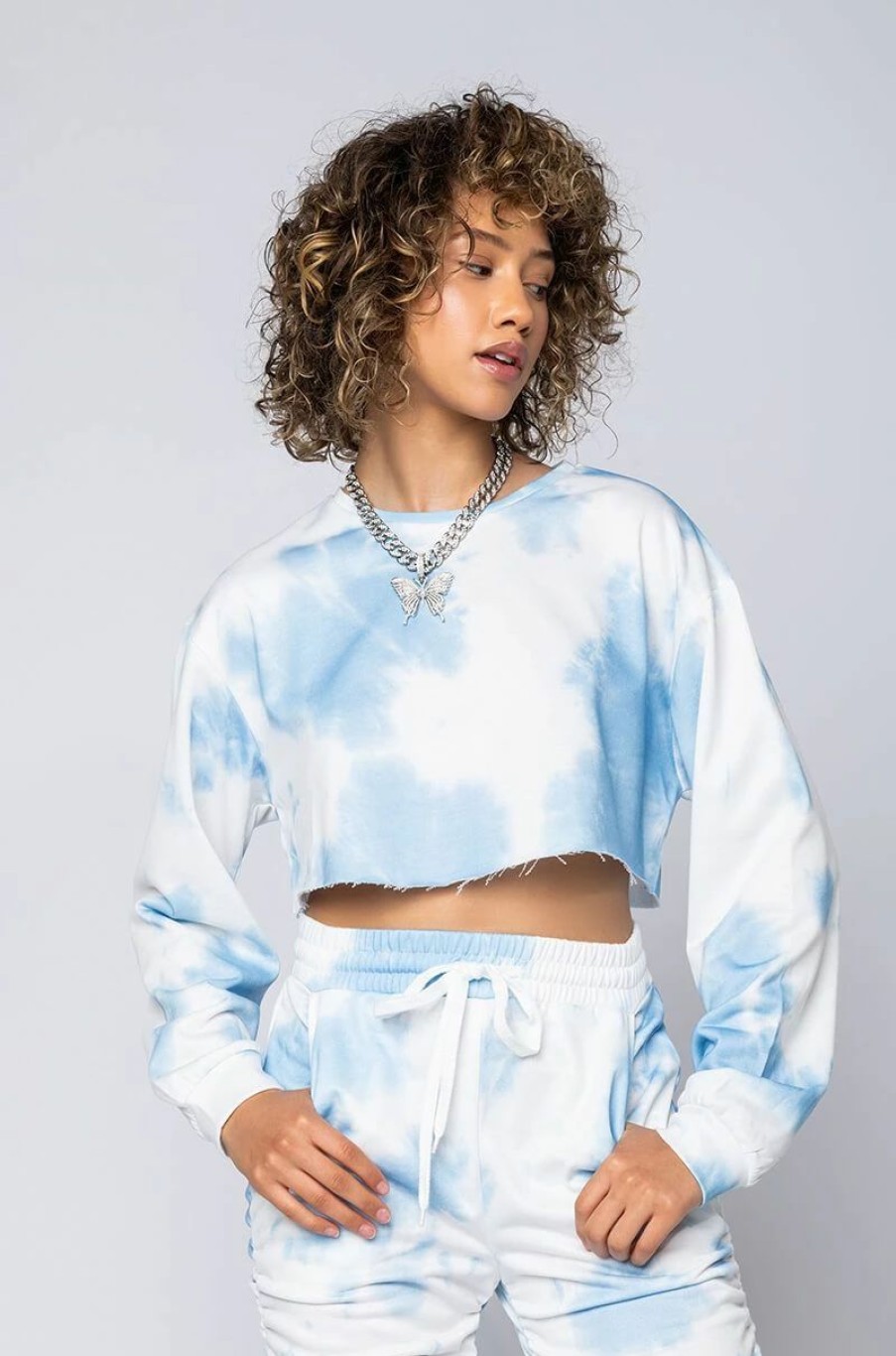 Long Sleeve Tops * | Angel Dust Sweatshirt Blue Multi