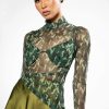 Long Sleeve Tops * | Survivor Mesh Camo Bra And Long Sleeve Top Set Green Multi