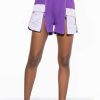 Two Piece Sets * | Kaia Satin Detail Short Purple