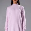 Long Sleeve Tops * | Remi Fuzzy Knit Oversized Sweater Light Pink