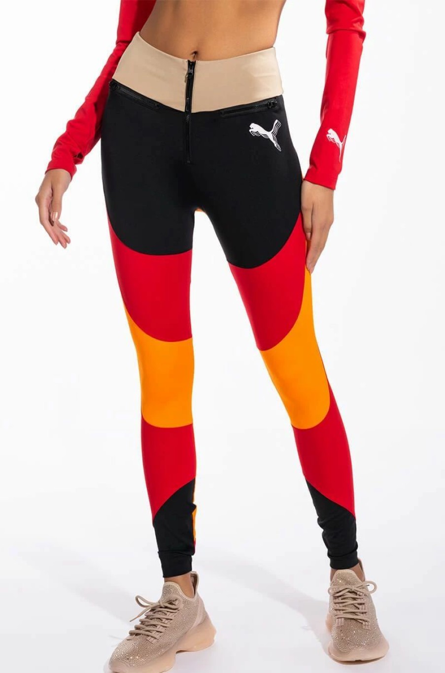 Two Piece Sets * | Puma Multi Color Love Legging Red Multi