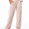 Two Piece Sets * | Listen Up Color Block Wide Leg Sweatpant Beige