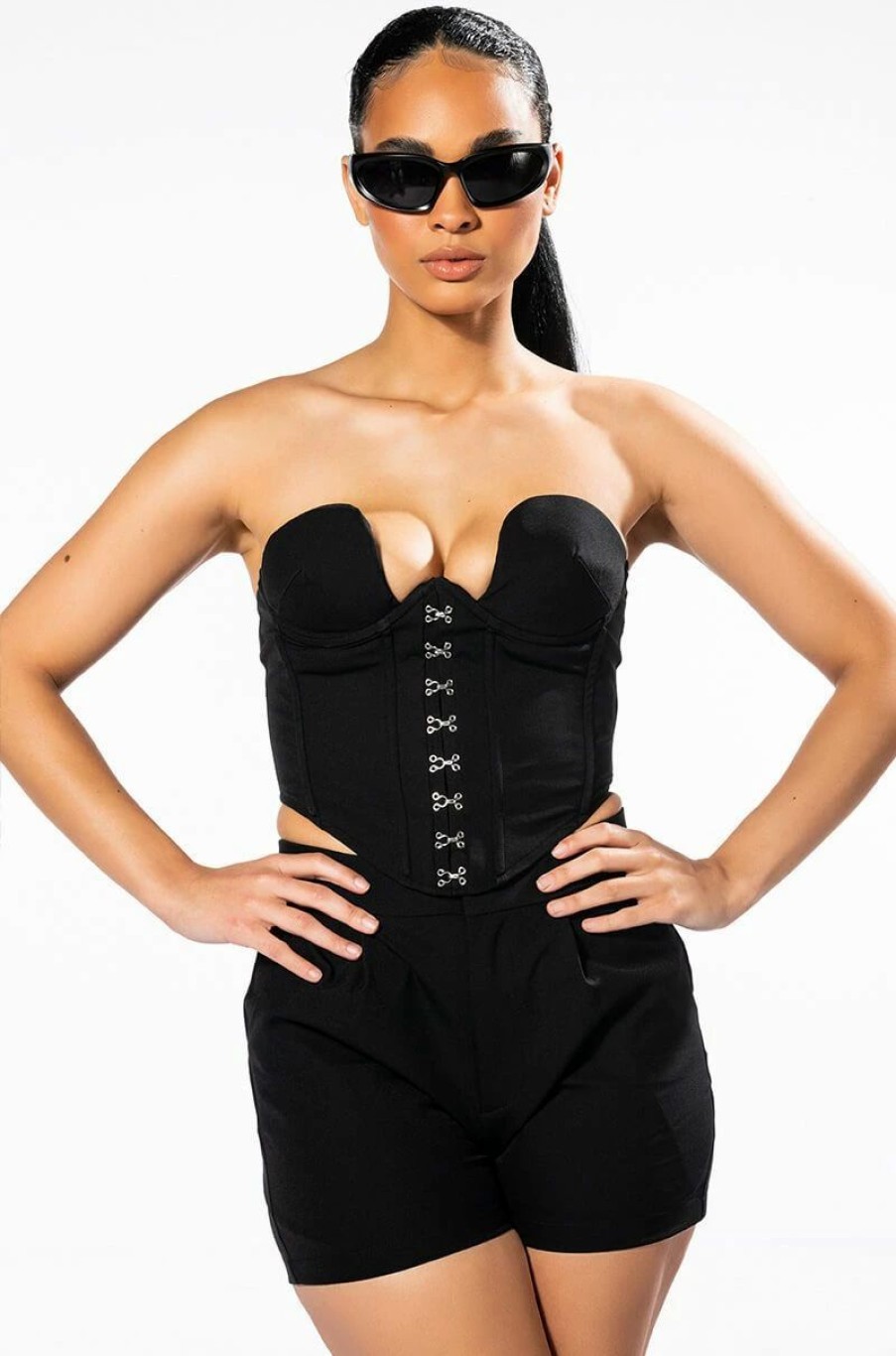 Two Piece Sets * | Gretel Strapless Corset In Black