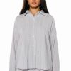 Long Sleeve Tops * | Time To Relax Button Down Shirt Light Grey