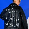 Moto Jackets * | I Actually Do Not Care Oversized Moto Jacket Black