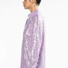 Long Sleeve Tops * | Oh You Fancy Sequin Button Down Blouse Light Purple