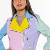 Moto Jackets * | Pastel Dreams Moto Jacket Multi