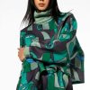 Hoodies And Sweatshirts * | Medusa Turtleneck Scuba Sweatshirt Green Multi