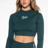 Long Sleeve Tops * | Puma Team Ribbed Ls Top Green